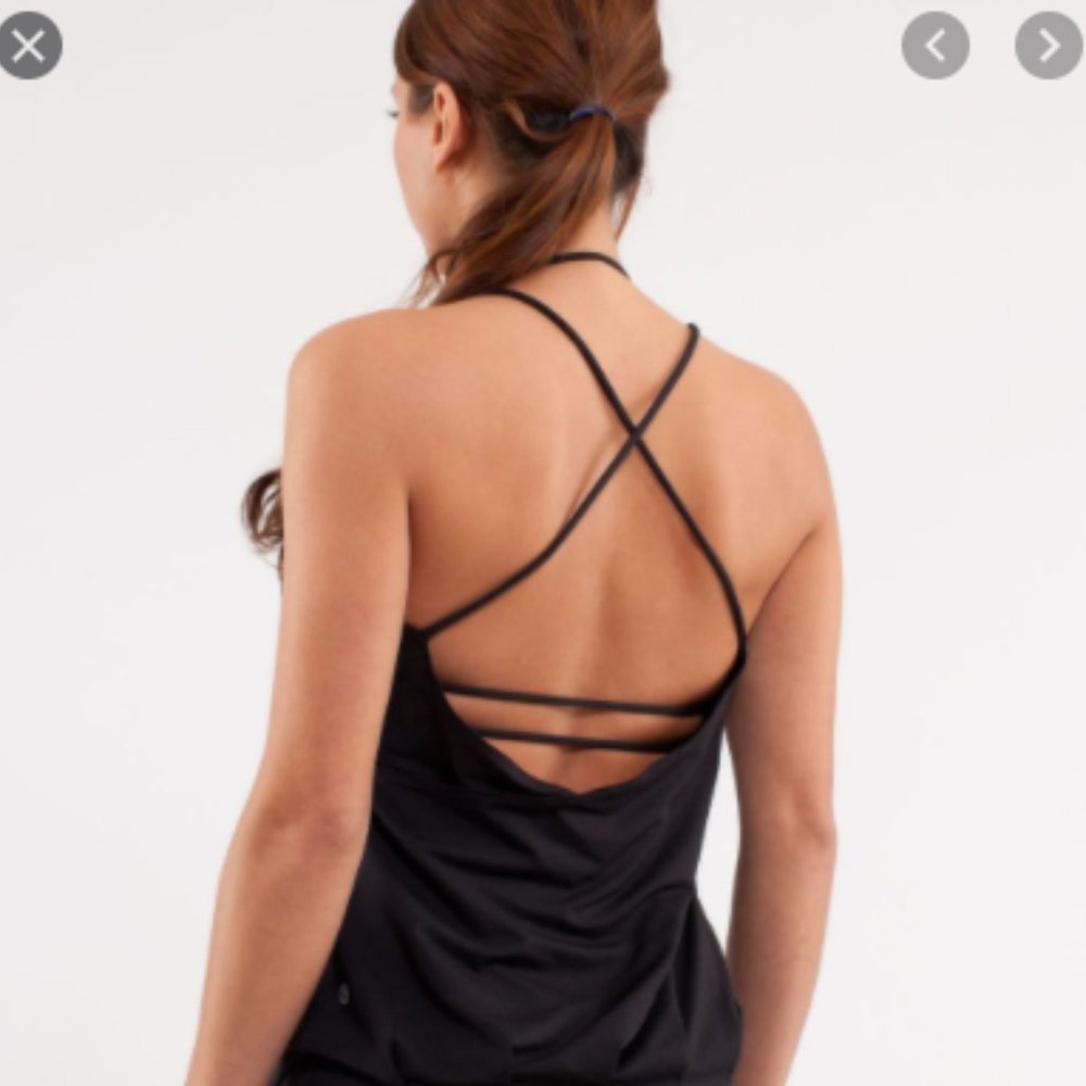Lululemon Black open back tank top